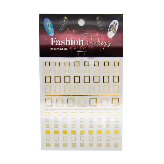 Fashion Sticker Square Gold