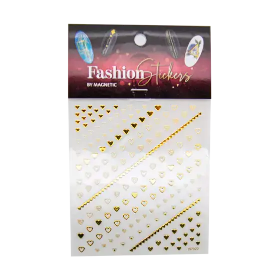 Fashion Sticker Hearts Gold