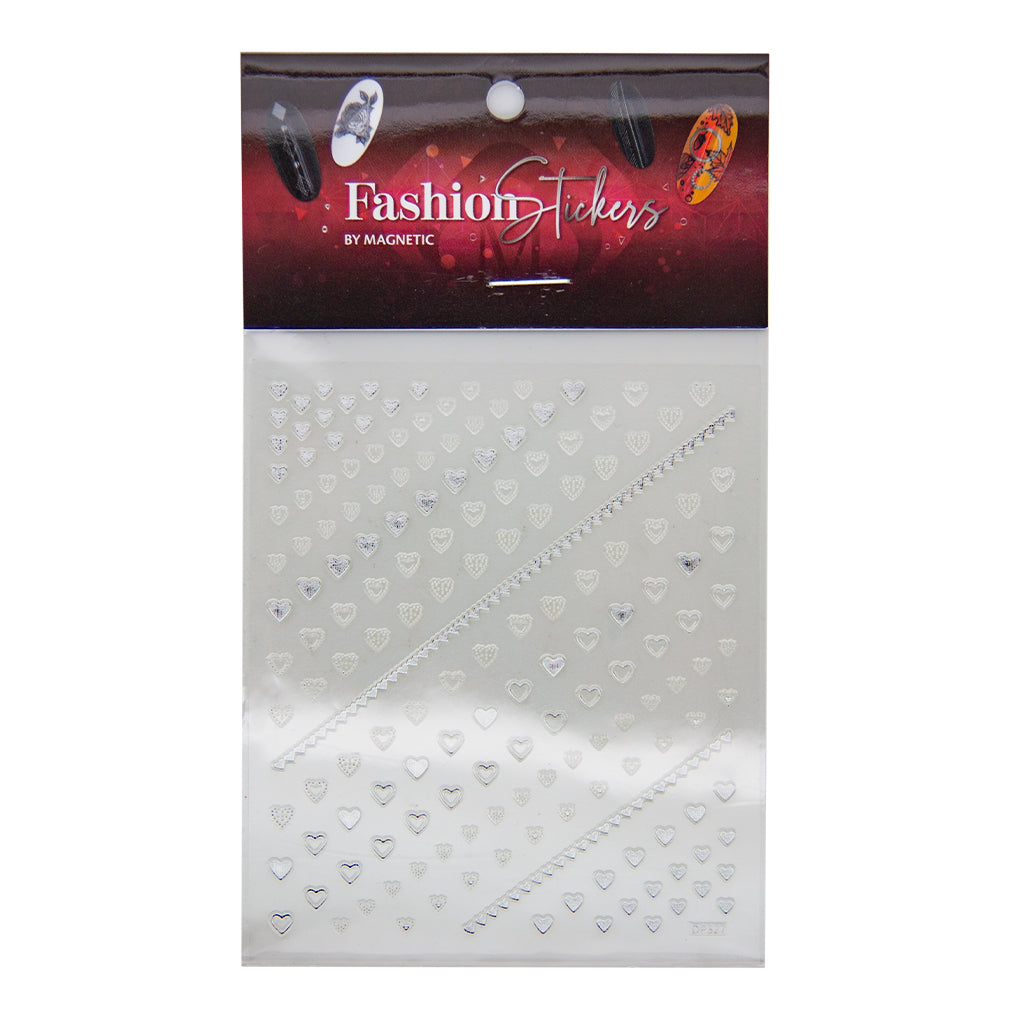 Fashion Stickers Silver - Hearts