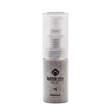 Glitter Spray Steel Silver 17g