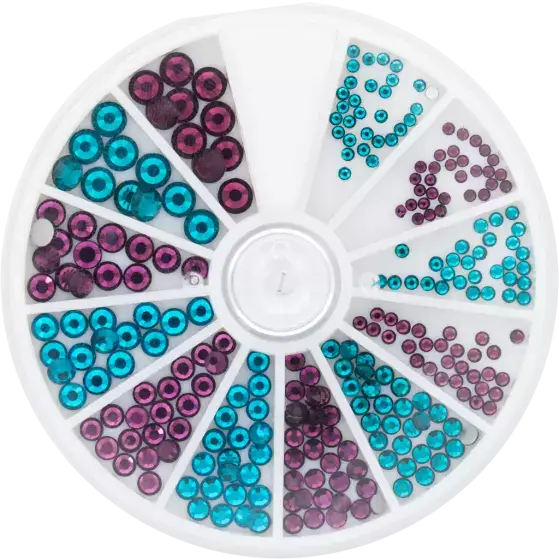 Rhinestone Wheel Zircon and Amethyst 6 sizes 270p