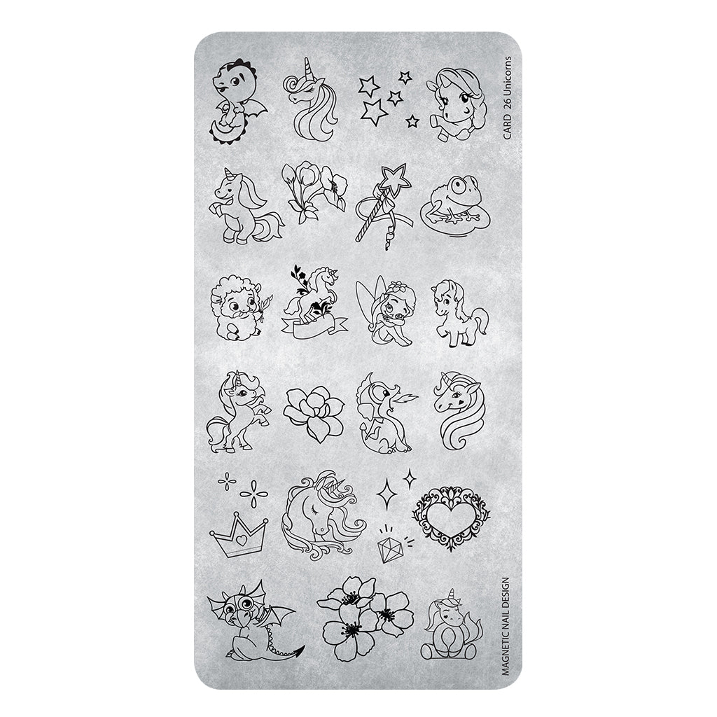 Stamping Plate 25 Unicorns