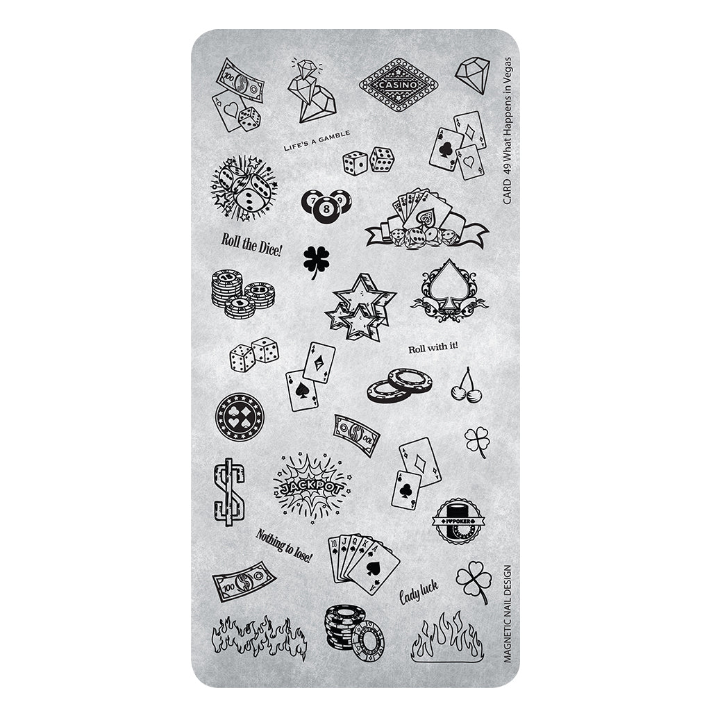 STAMPING PLATE 49 WHAT HAPPENS IN VEGAS