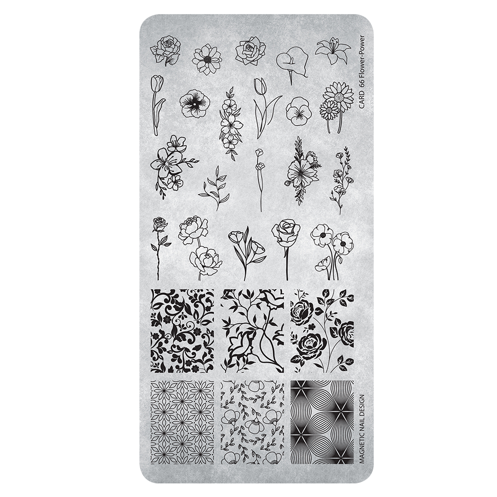 Stamping Plate 66 Flower - power