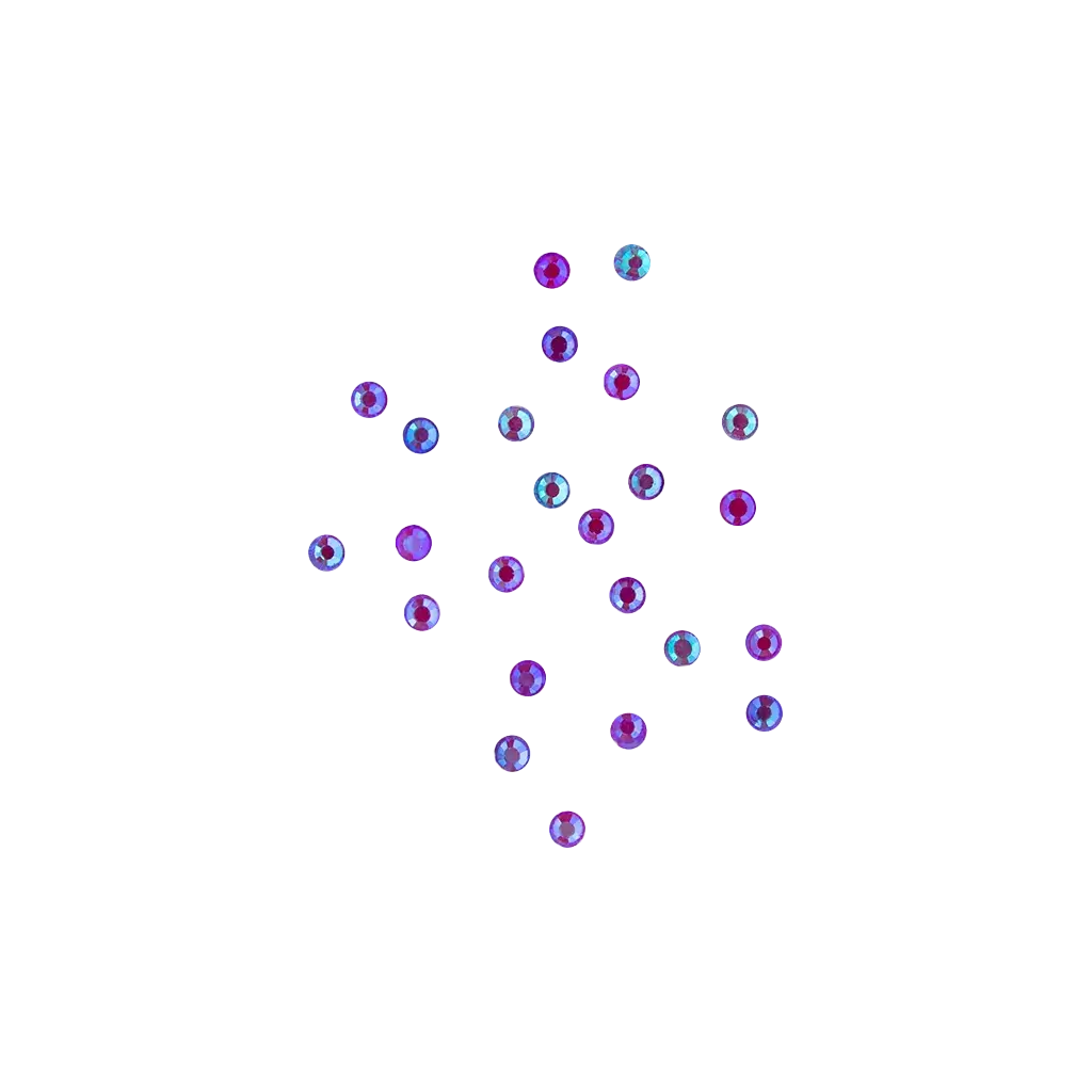 Rhinestones Neon Purple 24 pcs S