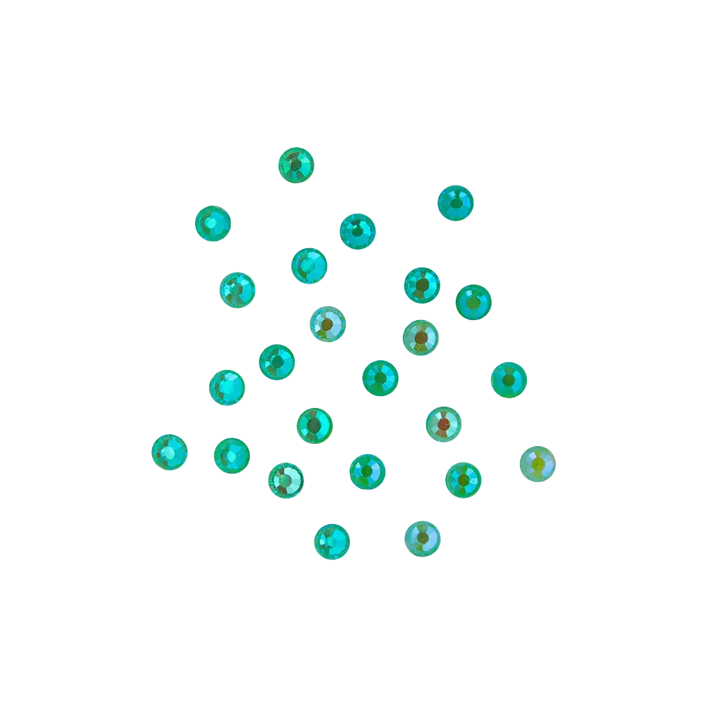 Rhinestones Neon Green 24 pcs M