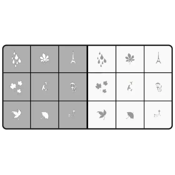 Airnails Stencil Autumn City