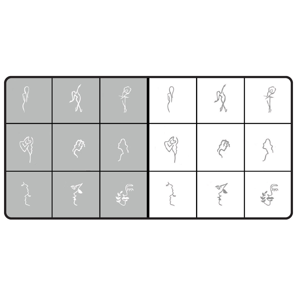 AirNails Stencil Silhouettes