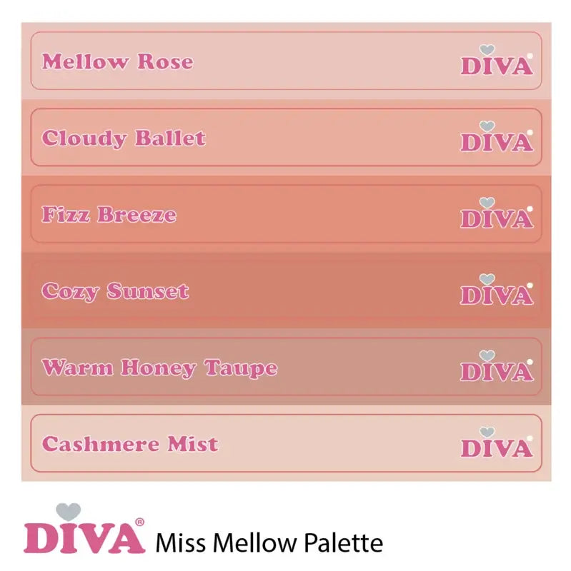 DIVA Colorpop Stickers miss mellow palette