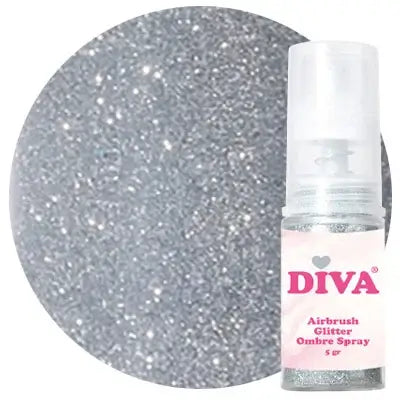 DIVA Airbrush Glitter Colorboom Spray Multi Silver 1
