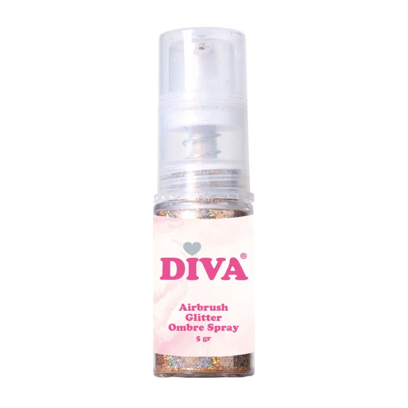 DIVA Airbrush Glitter Colorboom Spray Multi Gold 4