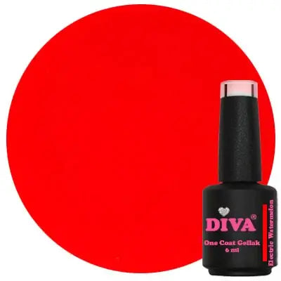 DIVA One Coat Gellak Wild Diva's Pink and Red Affair Collection 5x 6 ml met gratis Color Pop stickers