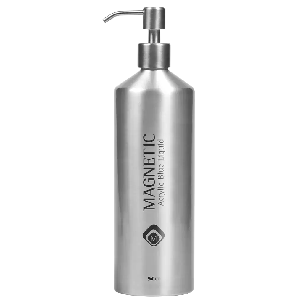 Magnetic acrylic blue liquid 960 ml met pomp – acrylvloeistof