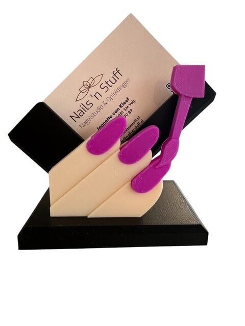 Visitekaart houder nagelstyliste