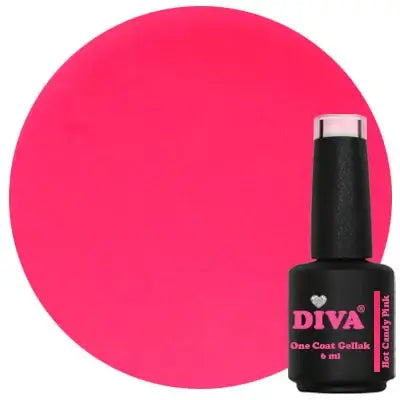 DIVA One Coat Gellak Wild Diva's Pink and Red Affair Collection 5x 6 ml met gratis Color Pop stickers