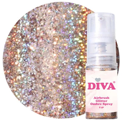 DIVA Airbrush Glitter Colorboom Spray Multi Gold 4