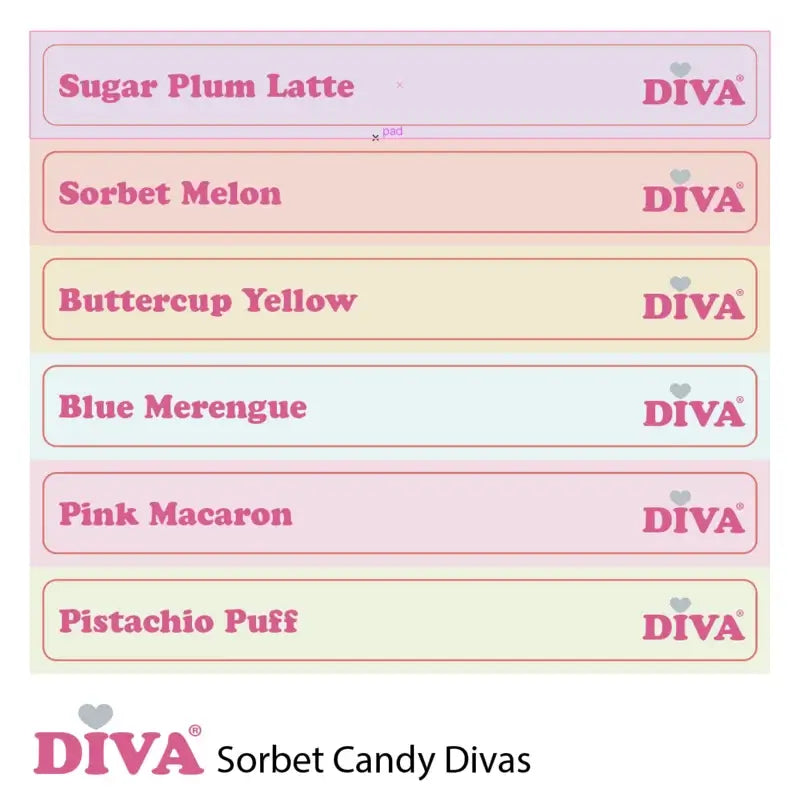 DIVA Gellak Sorbet Candy Divas Collection 6x 6 ml #