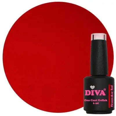 DIVA One Coat Gellak Wild Diva's Pink and Red Affair Collection 5x 6 ml met gratis Color Pop stickers