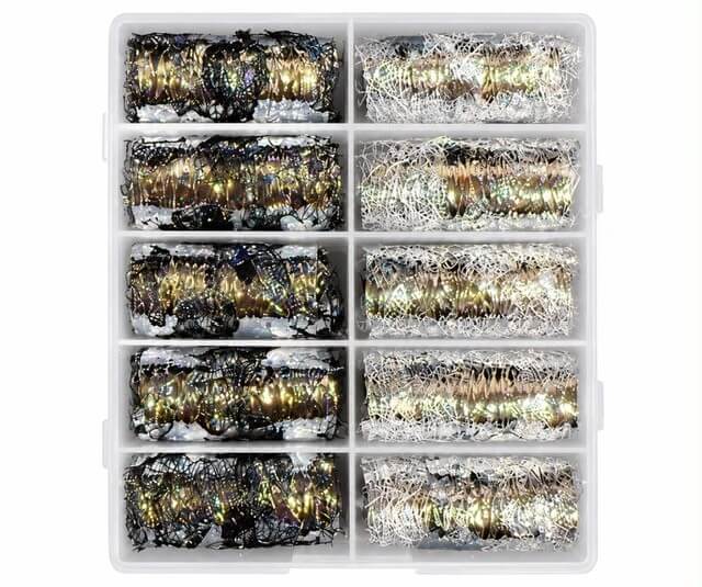 Inlay Multi Lace box- 10 rollen Zwart/wit/Zilver