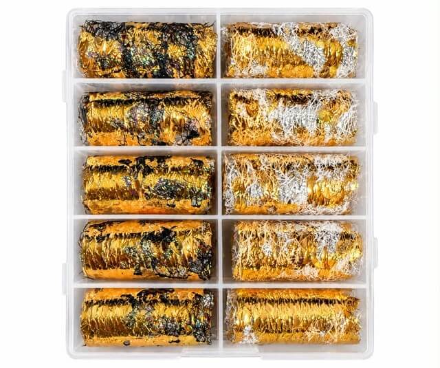 Inlay Multi Lace box 10 rollen zwart/ wit goud