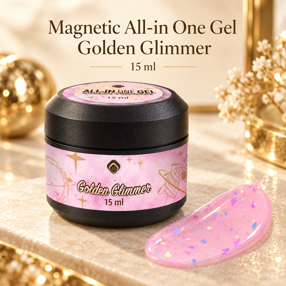 Product met tekst — All in One Gel Golden Glimmer