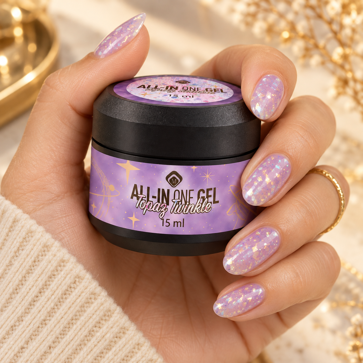 Product in de hand — All in One Gel Topaz Twinkle