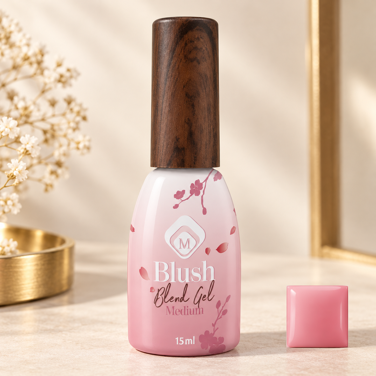 Productfoto met kleurstaal — Blush Blend Gel Medium