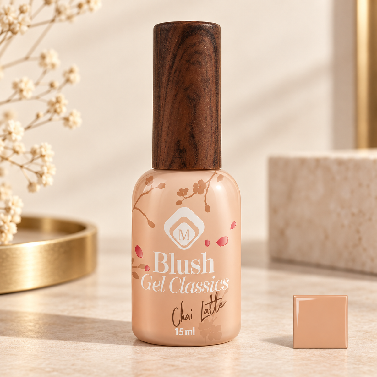 Productfoto met kleurstaal — Blush Chai Latte