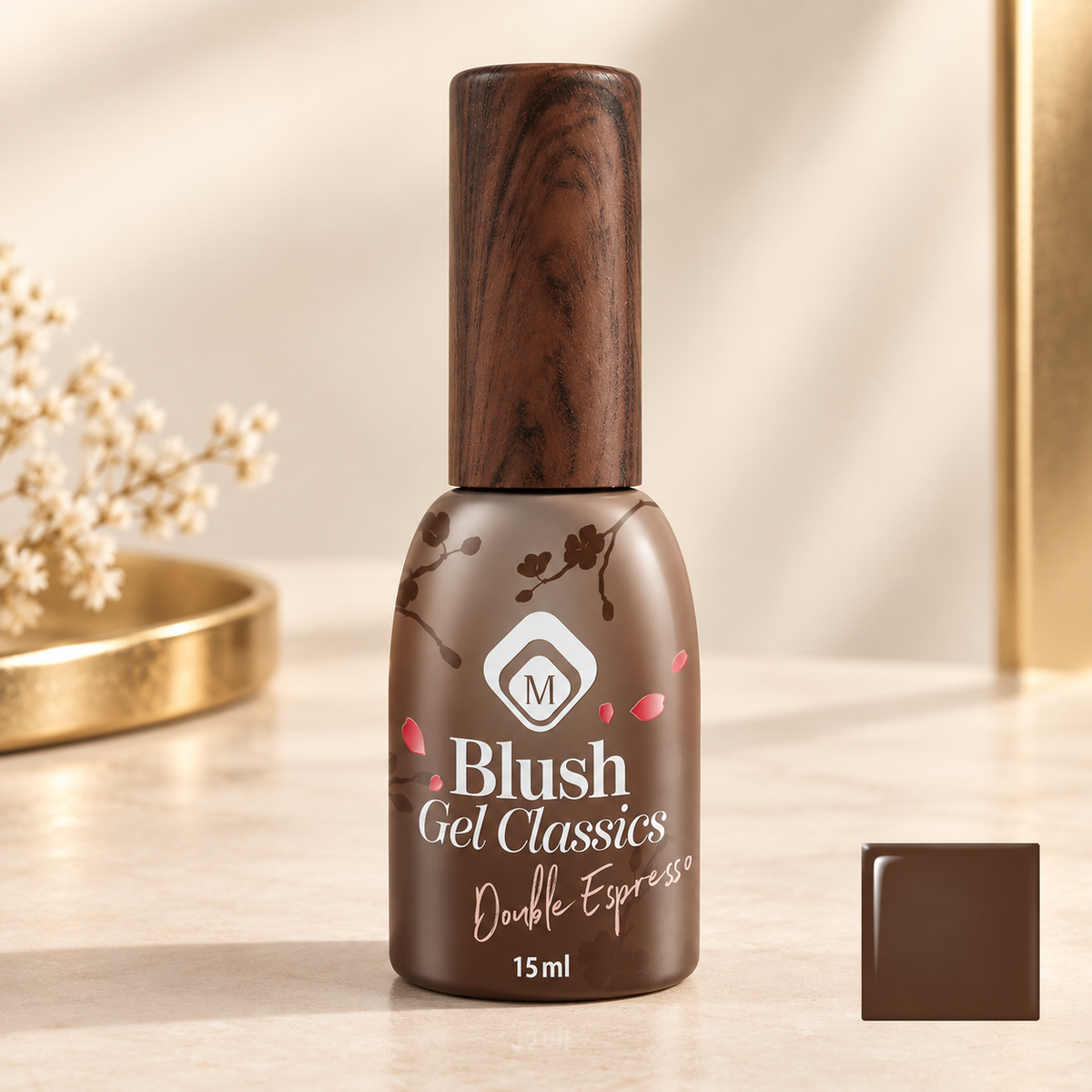 Productfoto met kleurstaal — Blush Double Espresso