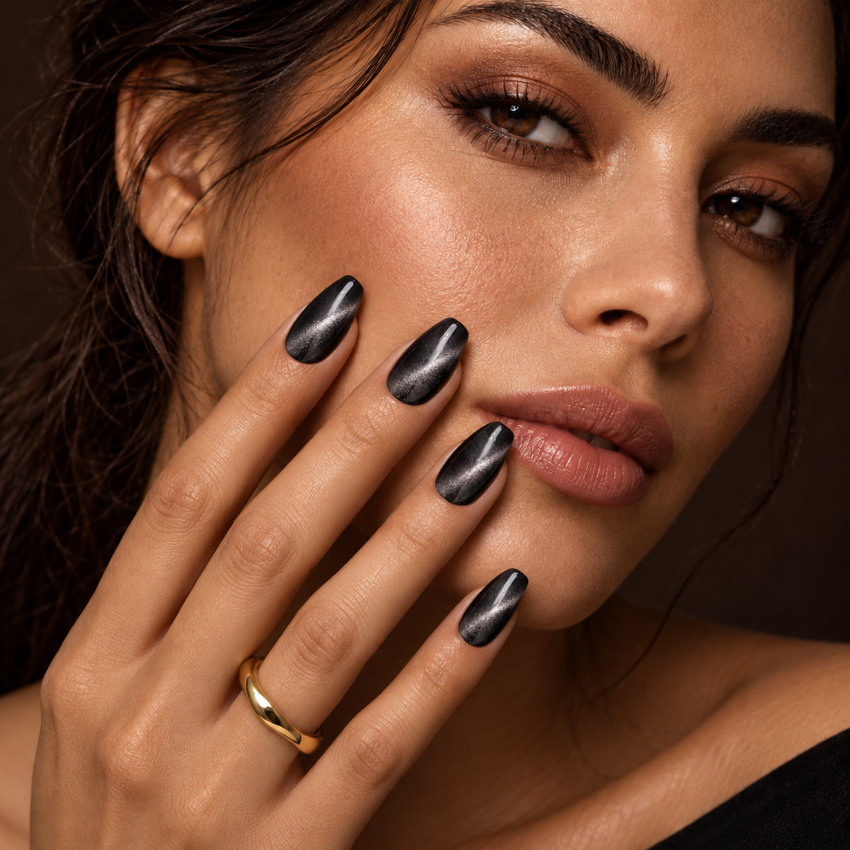 Nagels bij het gezicht — Cateye Topgel Silver