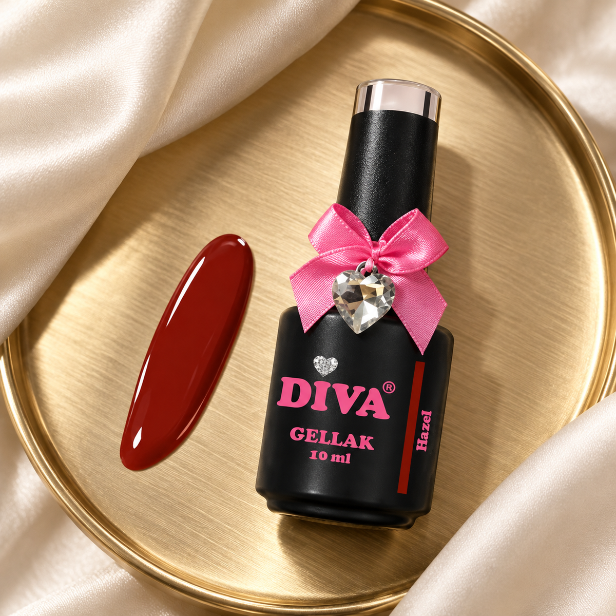 Gouden flatlay — DIVA Gellak Hazel 10 ml