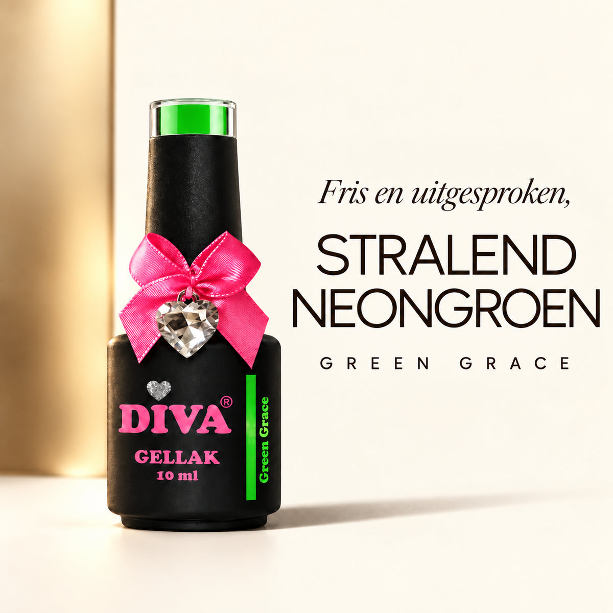 Tekstbeeld — DIVA Gellak Neon Green Grace 10 ml