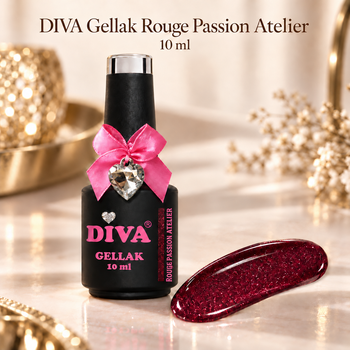 Product met tekst — DIVA Gellak Rouge Passion Atelier 10 ml