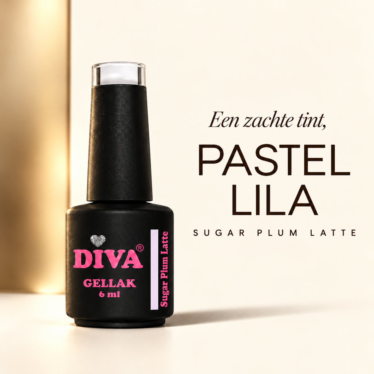 Tekstbeeld — DIVA Gellak Sugar Plum Latte 6 ml