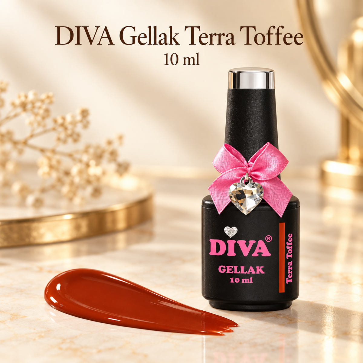 Product met tekst — DIVA Gellak Terra Toffee 10 ml