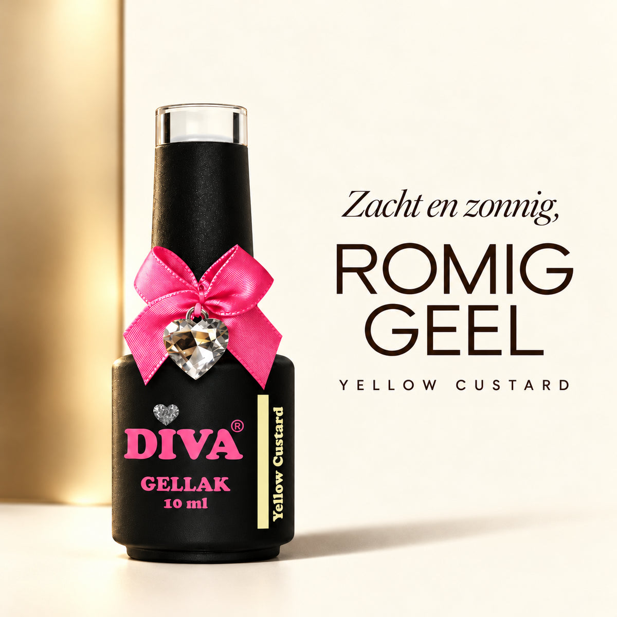 Tekstbeeld — DIVA Gellak Yellow Custard 10 ml