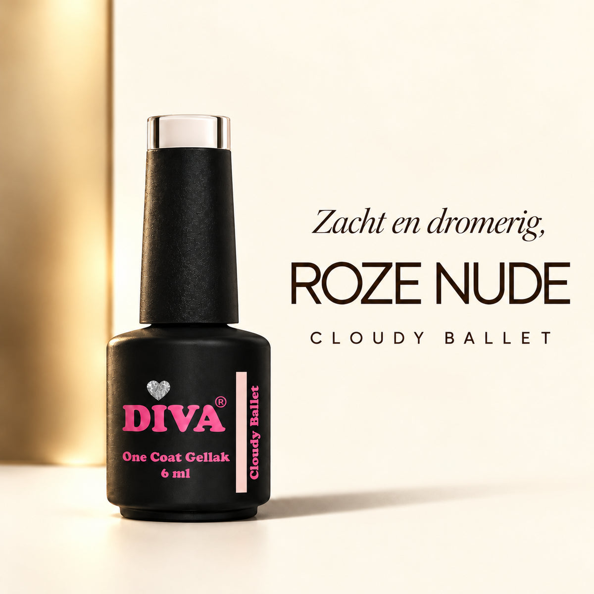 Tekstbeeld — DIVA One Coat Gellak Cloudy Ballet 6 ml