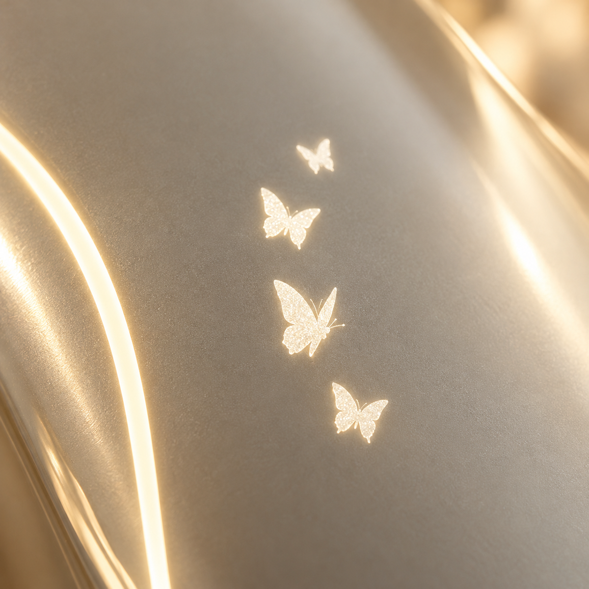 Detail van de vorm — DIVA Pro Butterfly Design Lamp 115 Watt - Wit