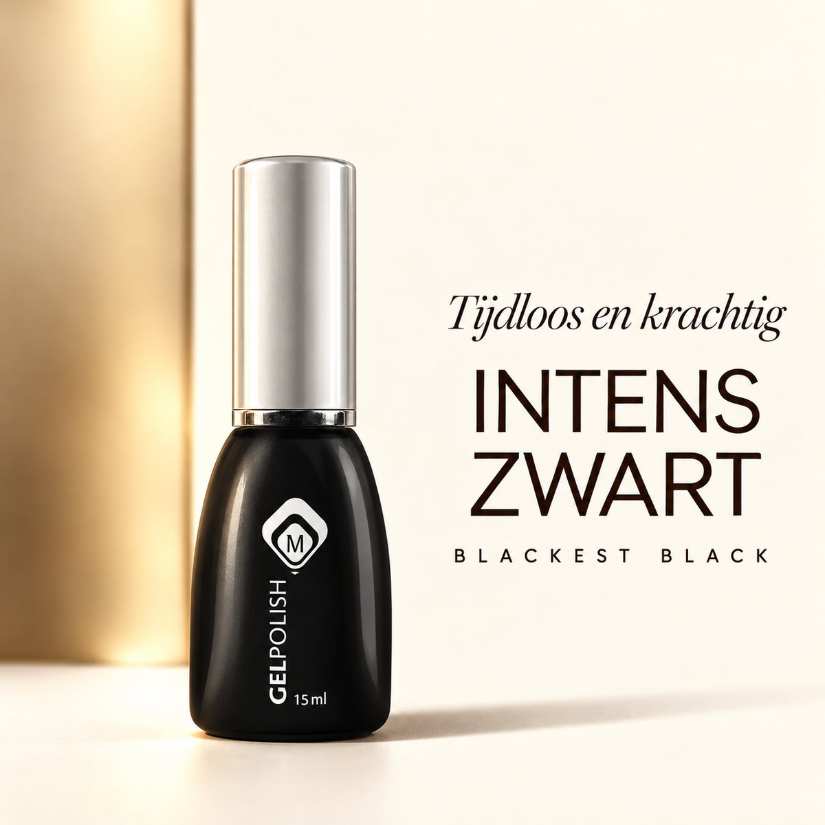 Tekstbeeld — GELPOLISH BLACKEST BLACK 15 ML