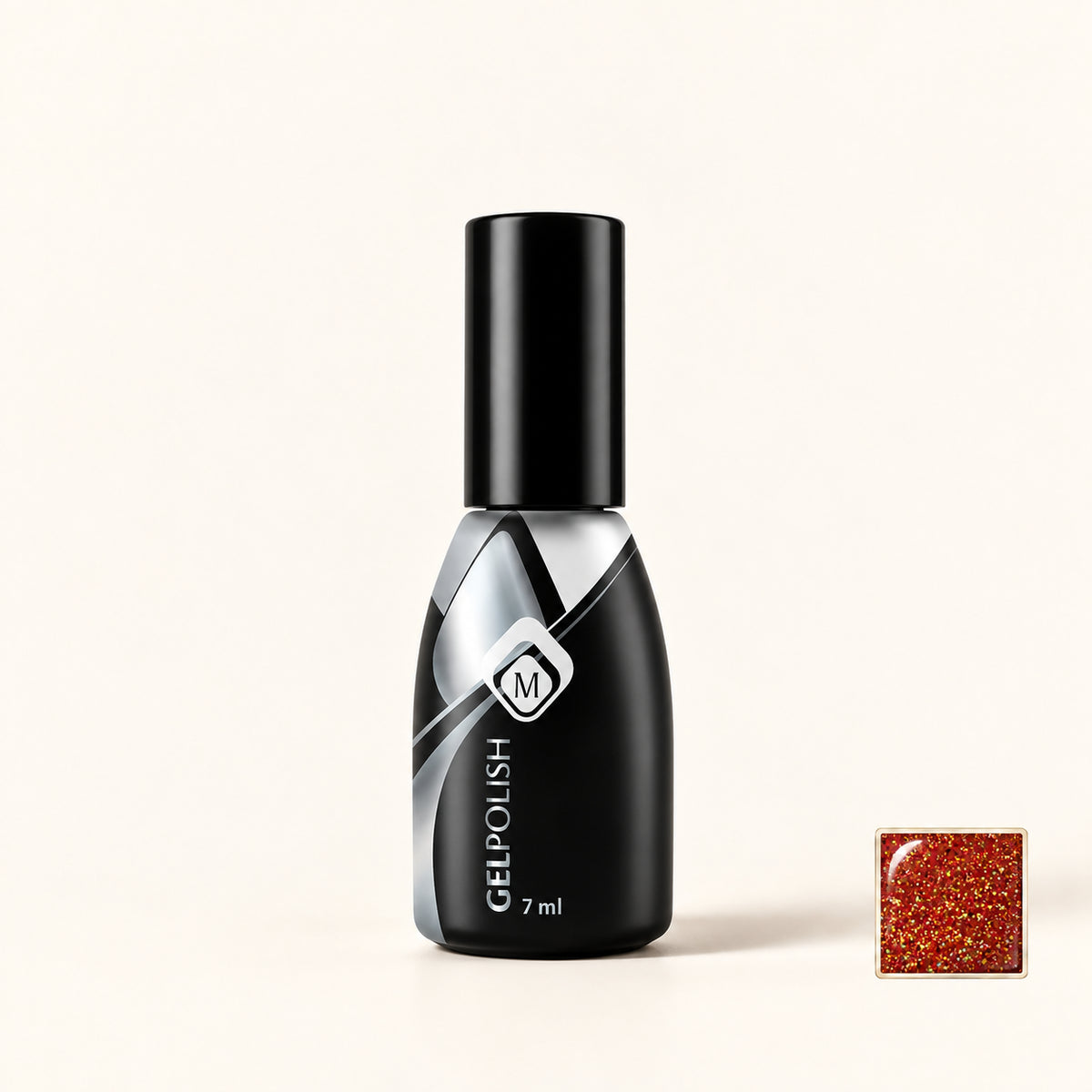 Productfoto met kleurstaaltje — Gelpolish Glitter 6