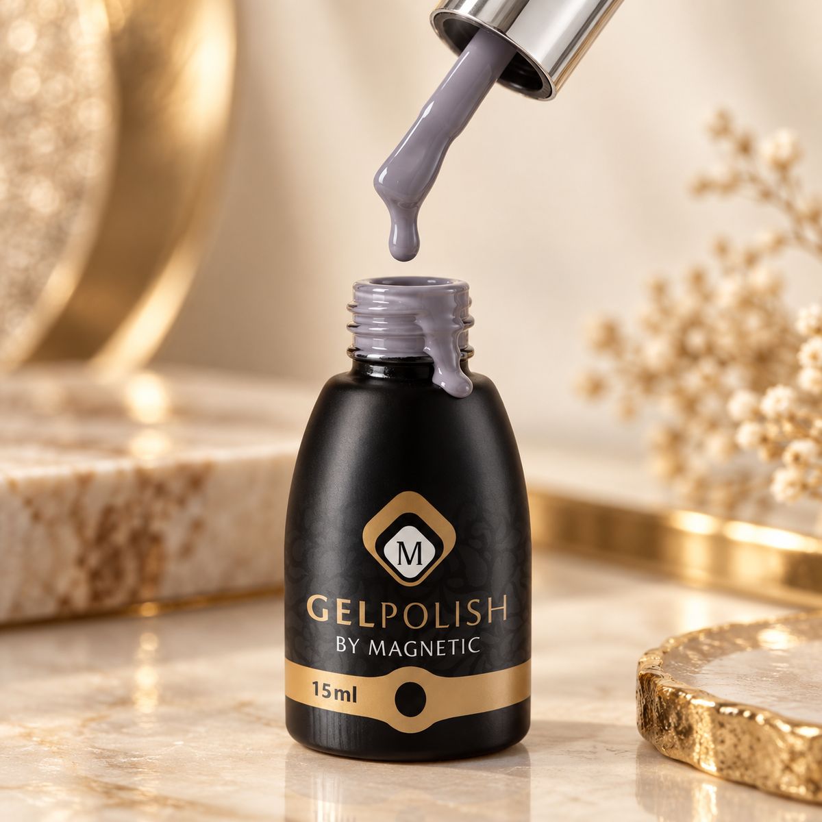 Druppel- en textuurdetail — Gelpolish Grey Emotions 15 ml