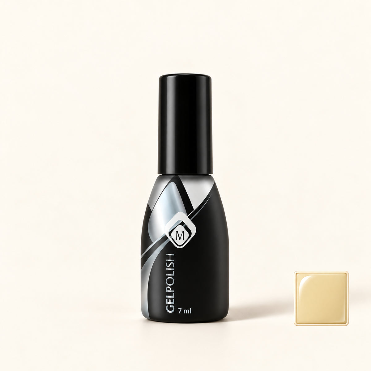 Productfoto met kleurstaaltje — Gelpolish Yellow 2
