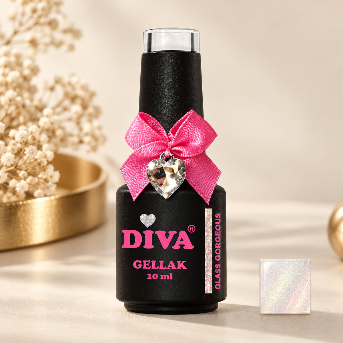Productfoto met kleurstaal — Glass Gorgeous (Glitter Glass Collection)