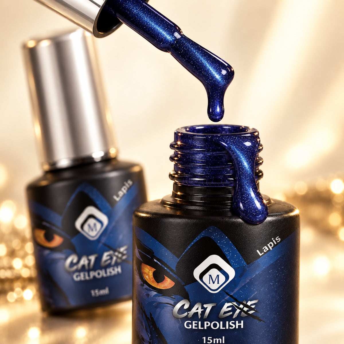 Druppel- en textuurdetail — GP Cat Eye Lapis