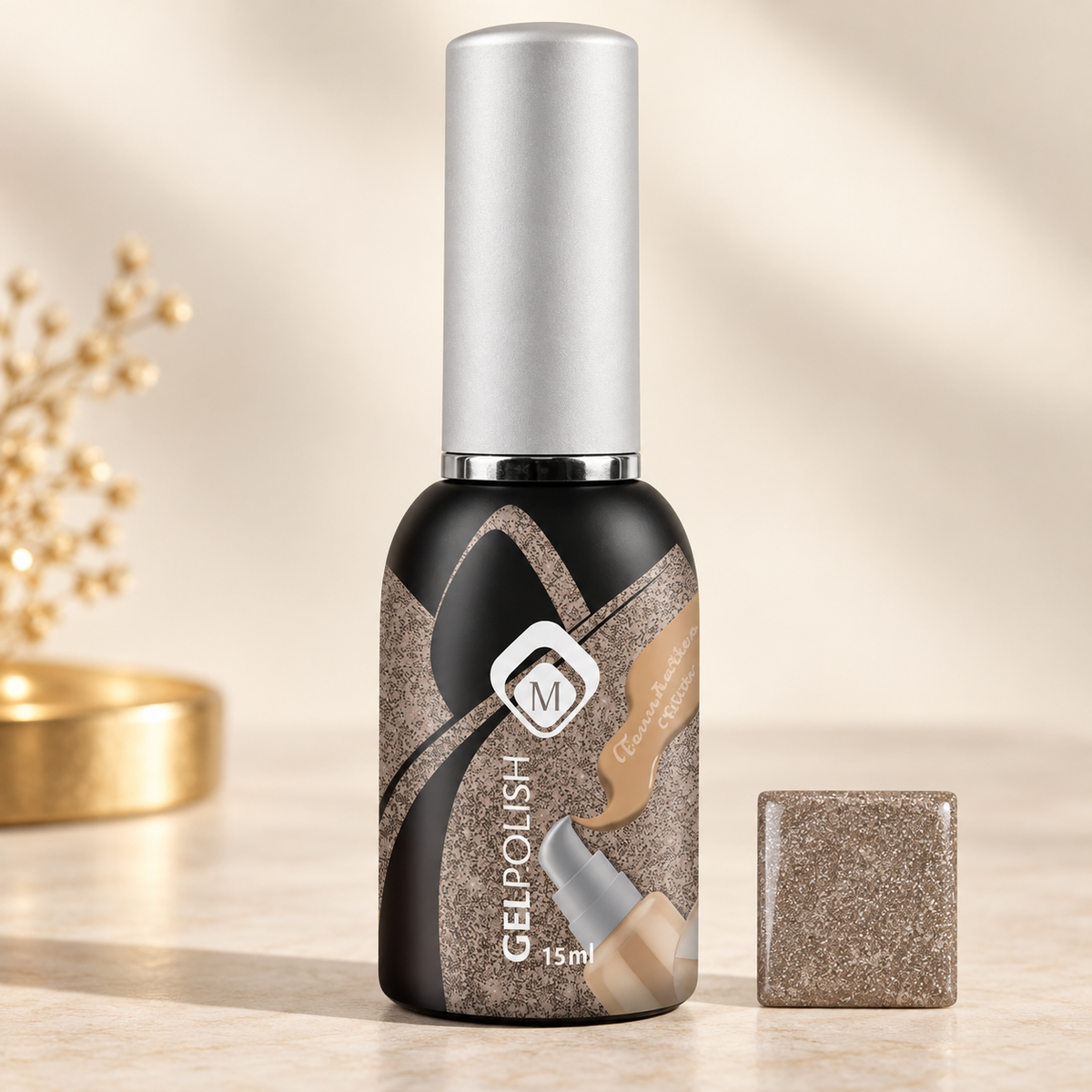 Productfoto met kleurstaal — GP Foundation Glitter