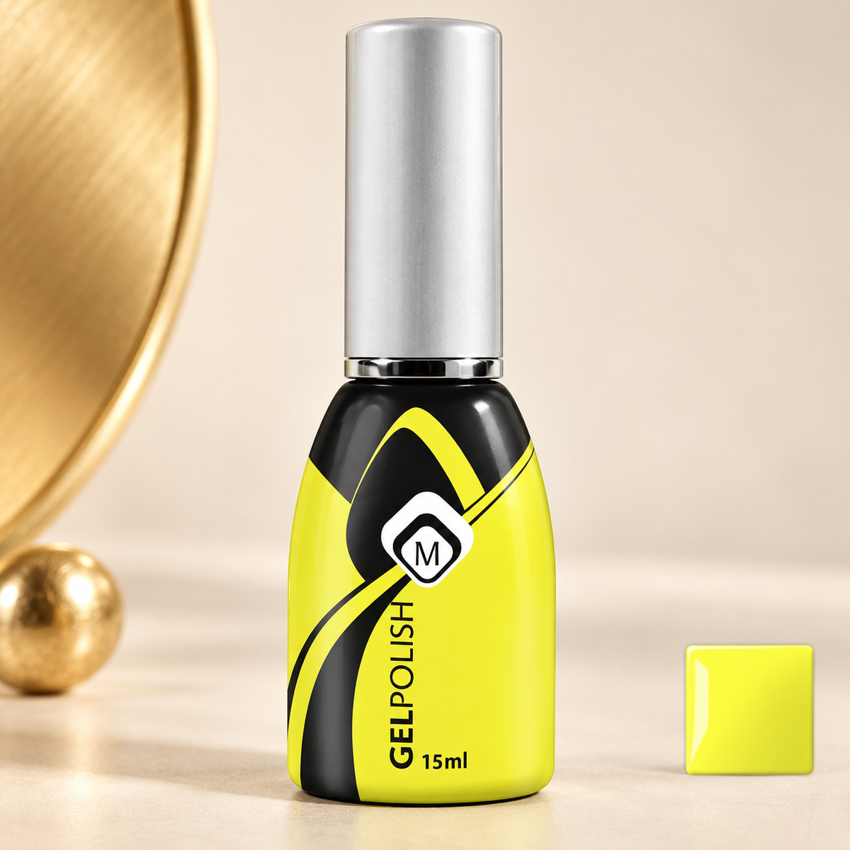 Productfoto met kleurstaal — Gp Yellow is Yellow