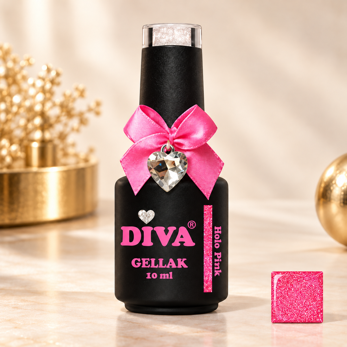 Productfoto met kleurstaal — Holo Pink (Holo Rainbow Colorful Collection)