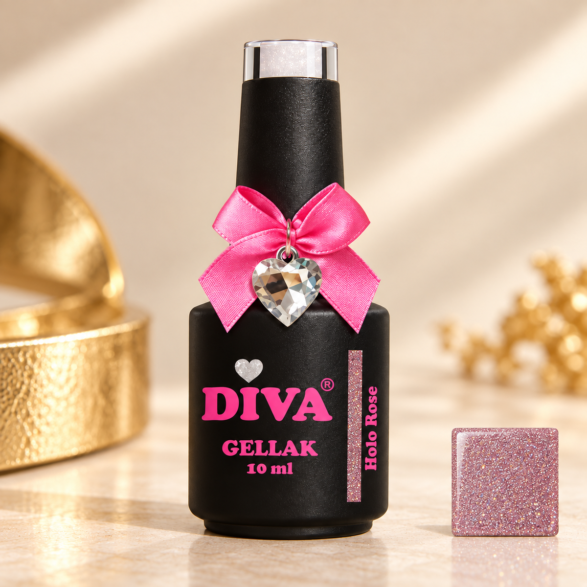 Productfoto met kleurstaal — Holo Rose (Holo Rainbow Colorful Collection)