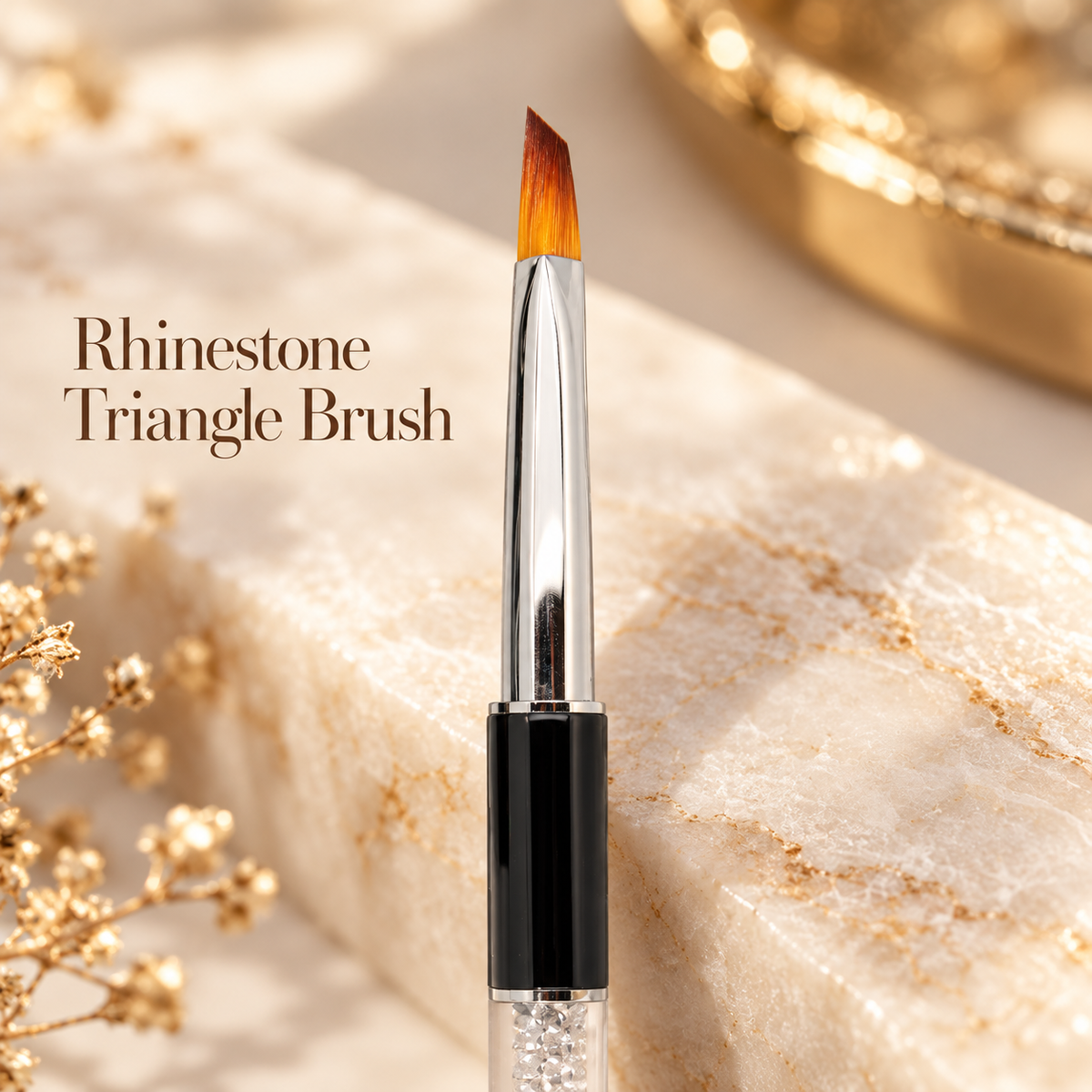 Product en naam — Rhinestone Triangle Brush for Perfect Gelpolish