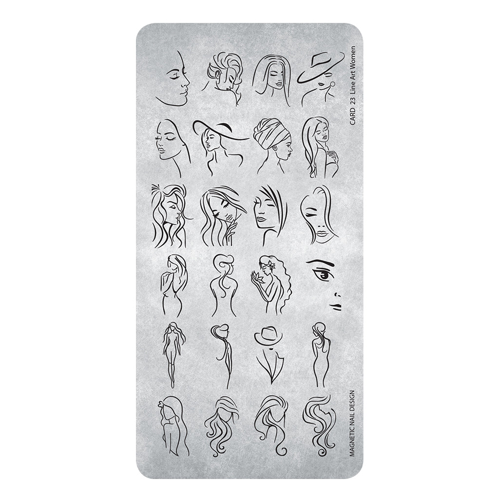 Stamping Plate 23 Line Art Woman